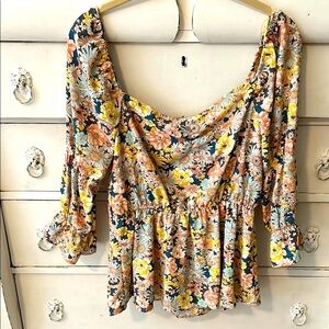 Elegant Floral Women's Blouse